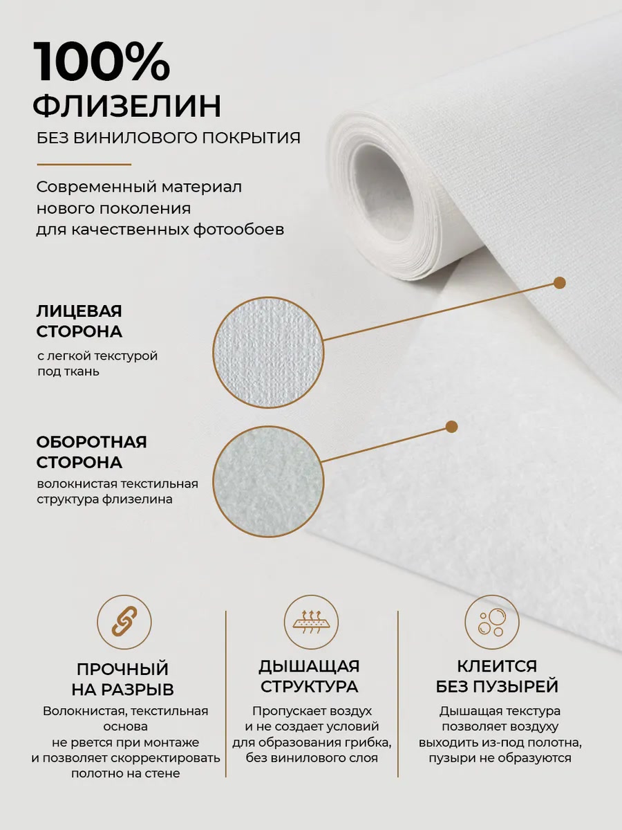 Флизелиновые фотообои "Ниша под ТВ. Молочный мрамор", 300*283 см, белый