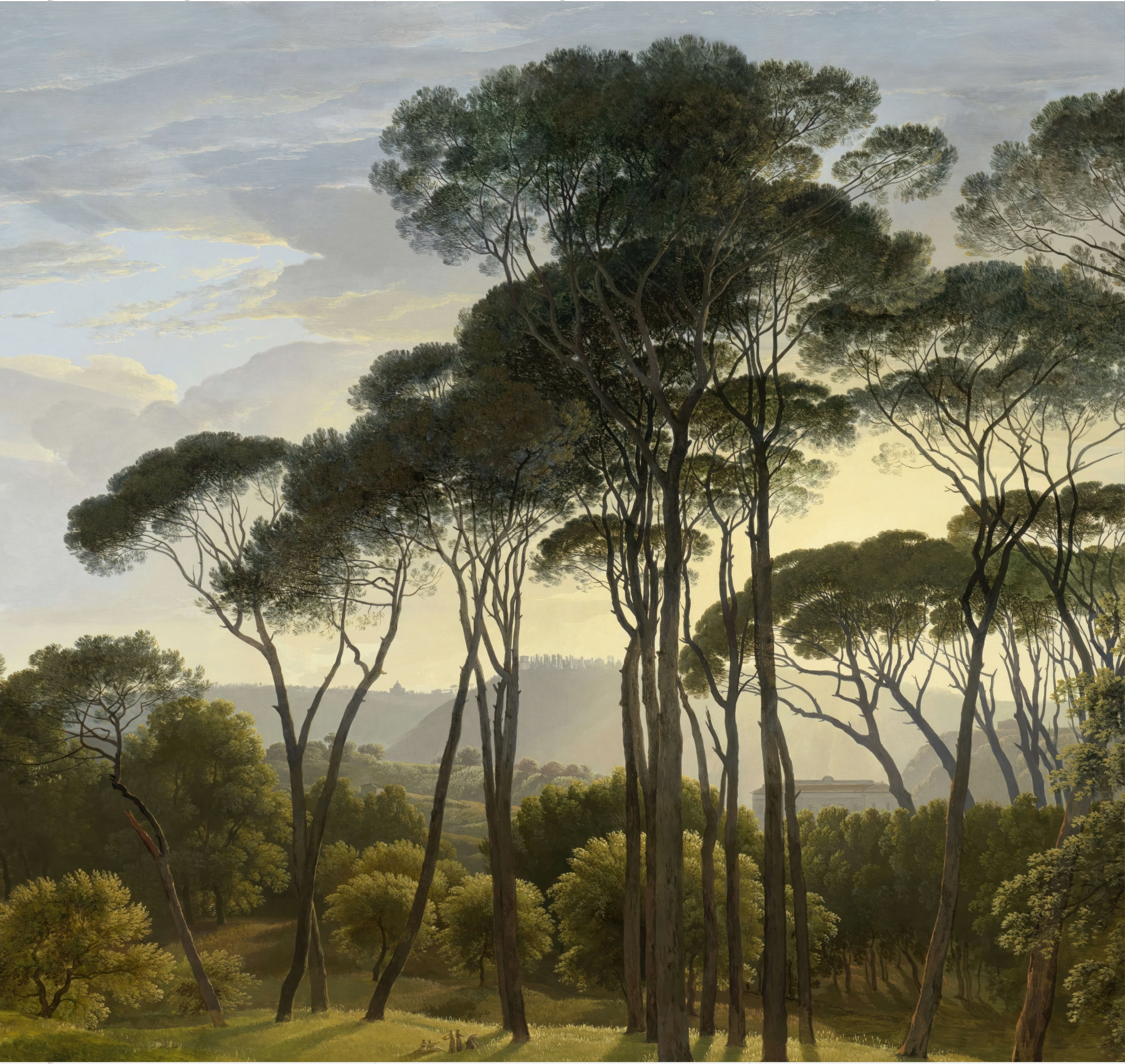 Флизелиновые фотообои "Пейзаж", 300*283 см, зеленый, черный
