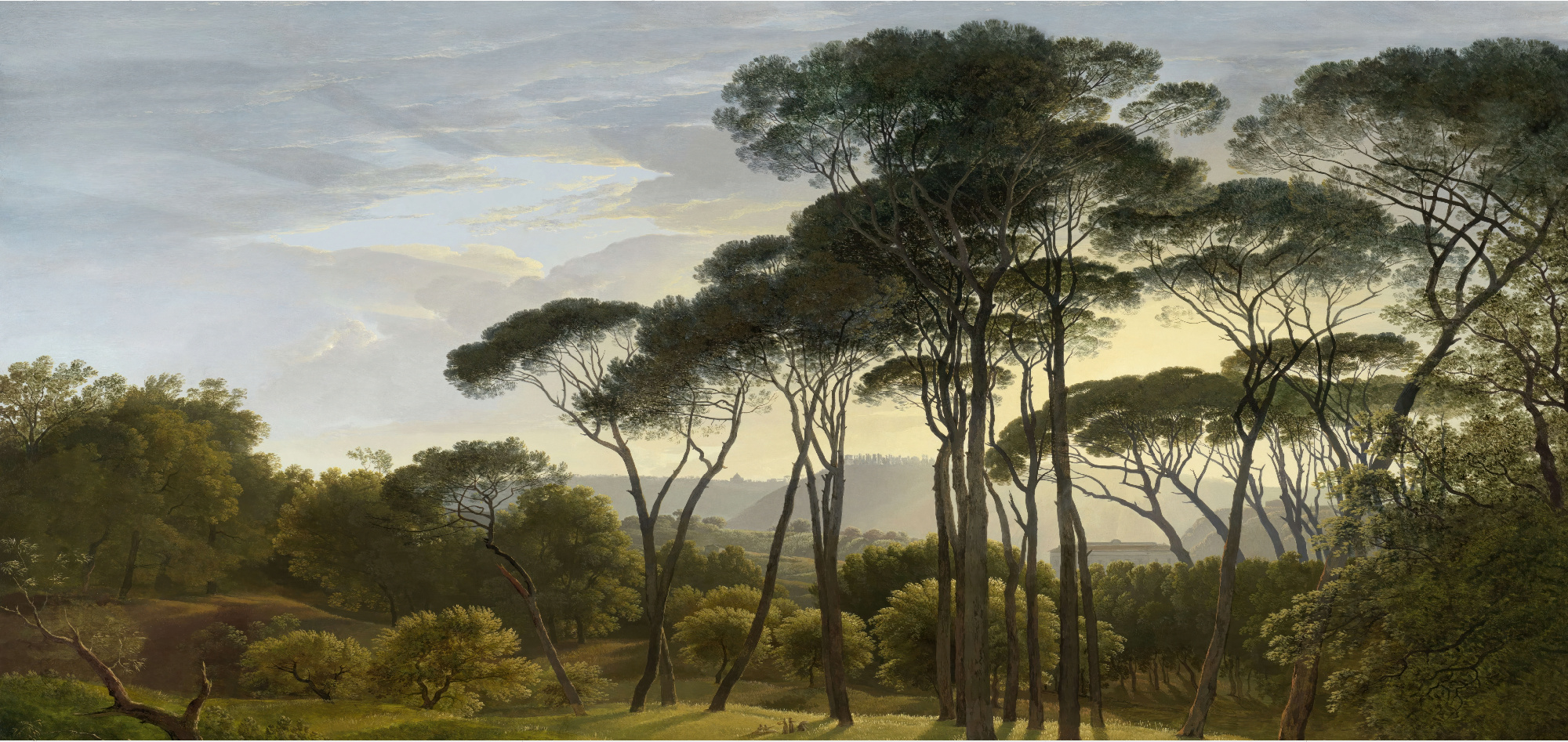 Флизелиновые фотообои "Пейзаж", 600*283 см, зеленый, черный