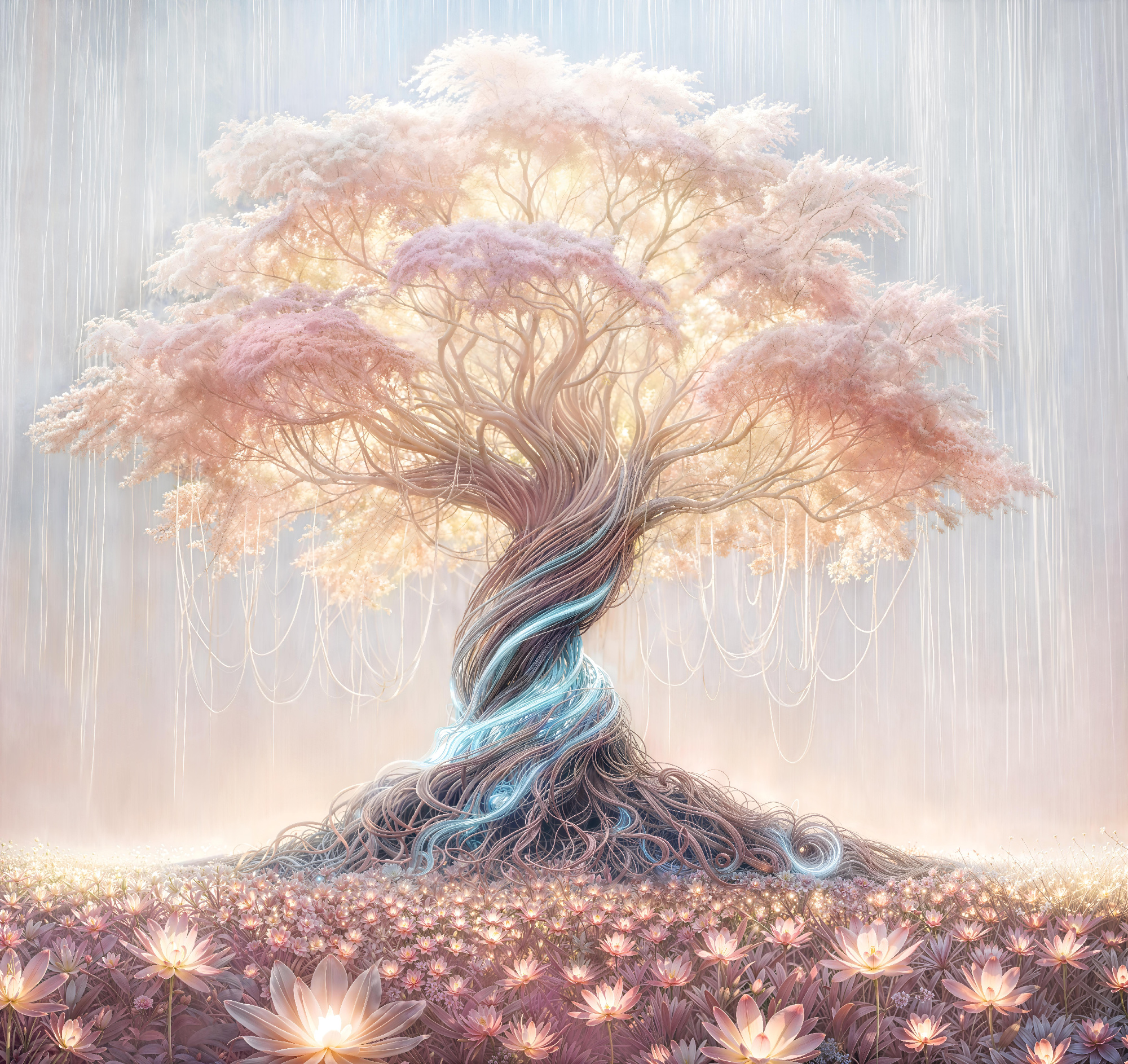 Флизелиновые фотообои "Пейзаж. Сказочное дерево", 300*283 см, разноцветный