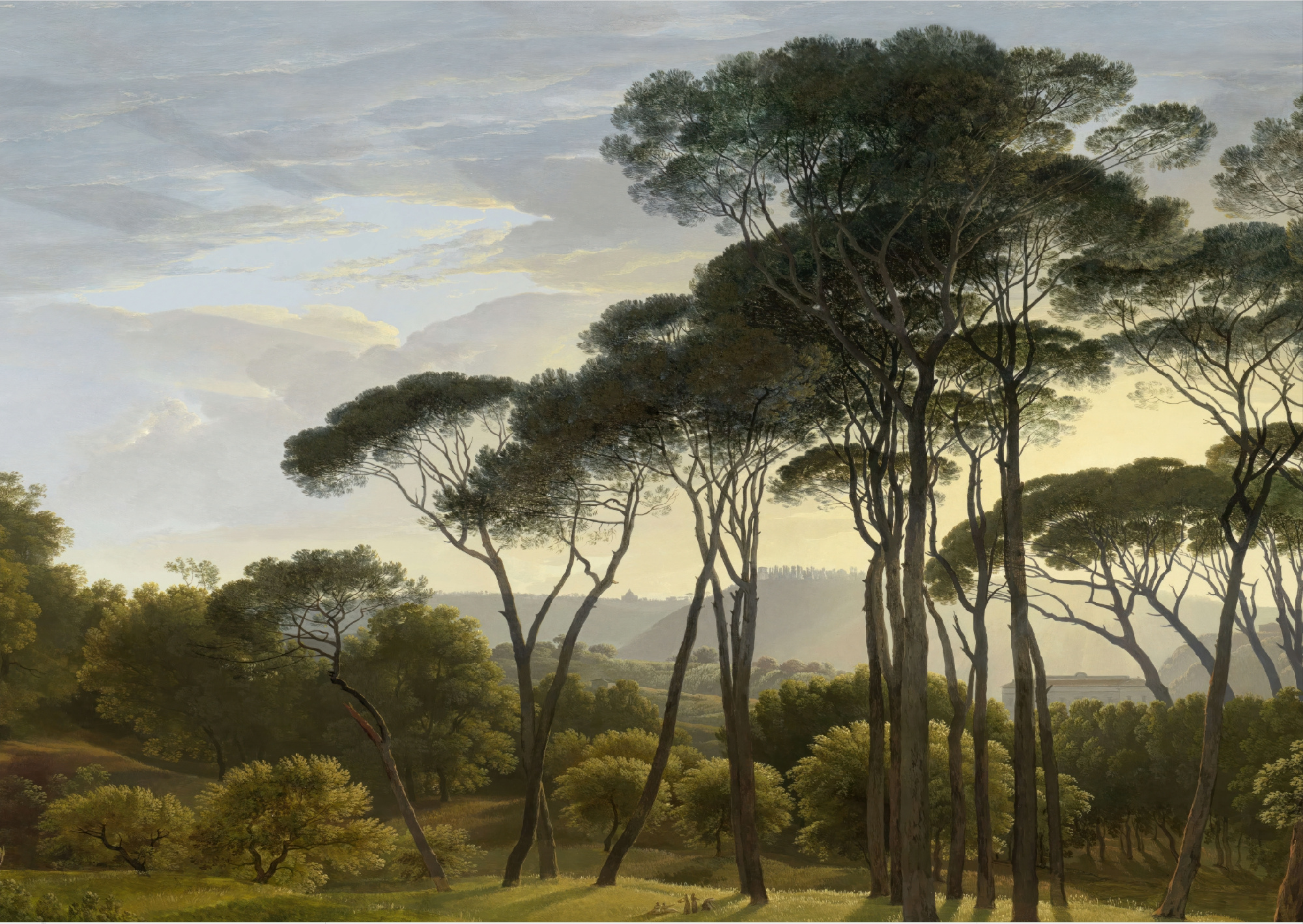 Флизелиновые фотообои "Пейзаж", 400*283 см, зеленый, черный