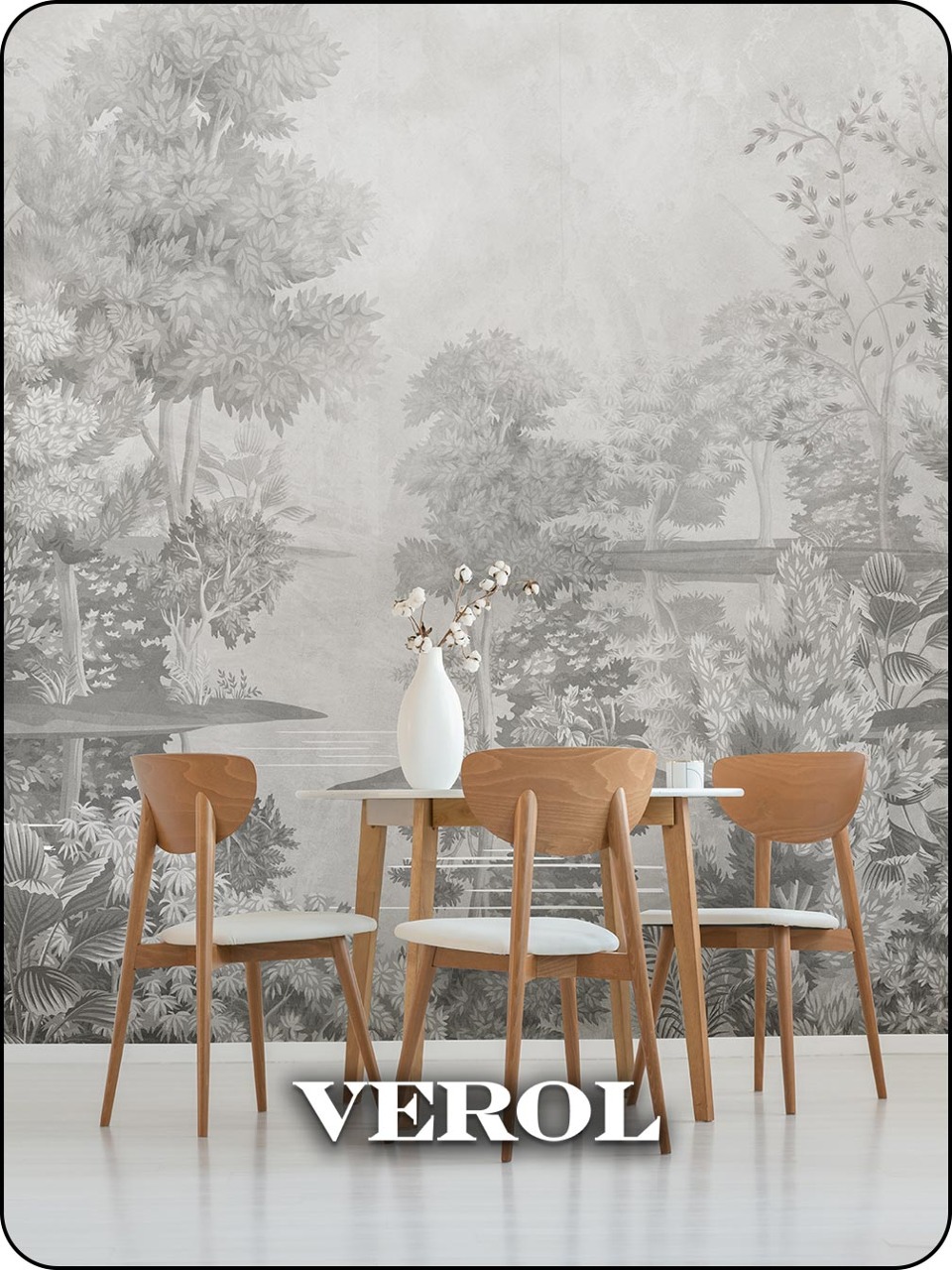 Флизелиновые фотообои "Пейзаж", 300*283 см, серый