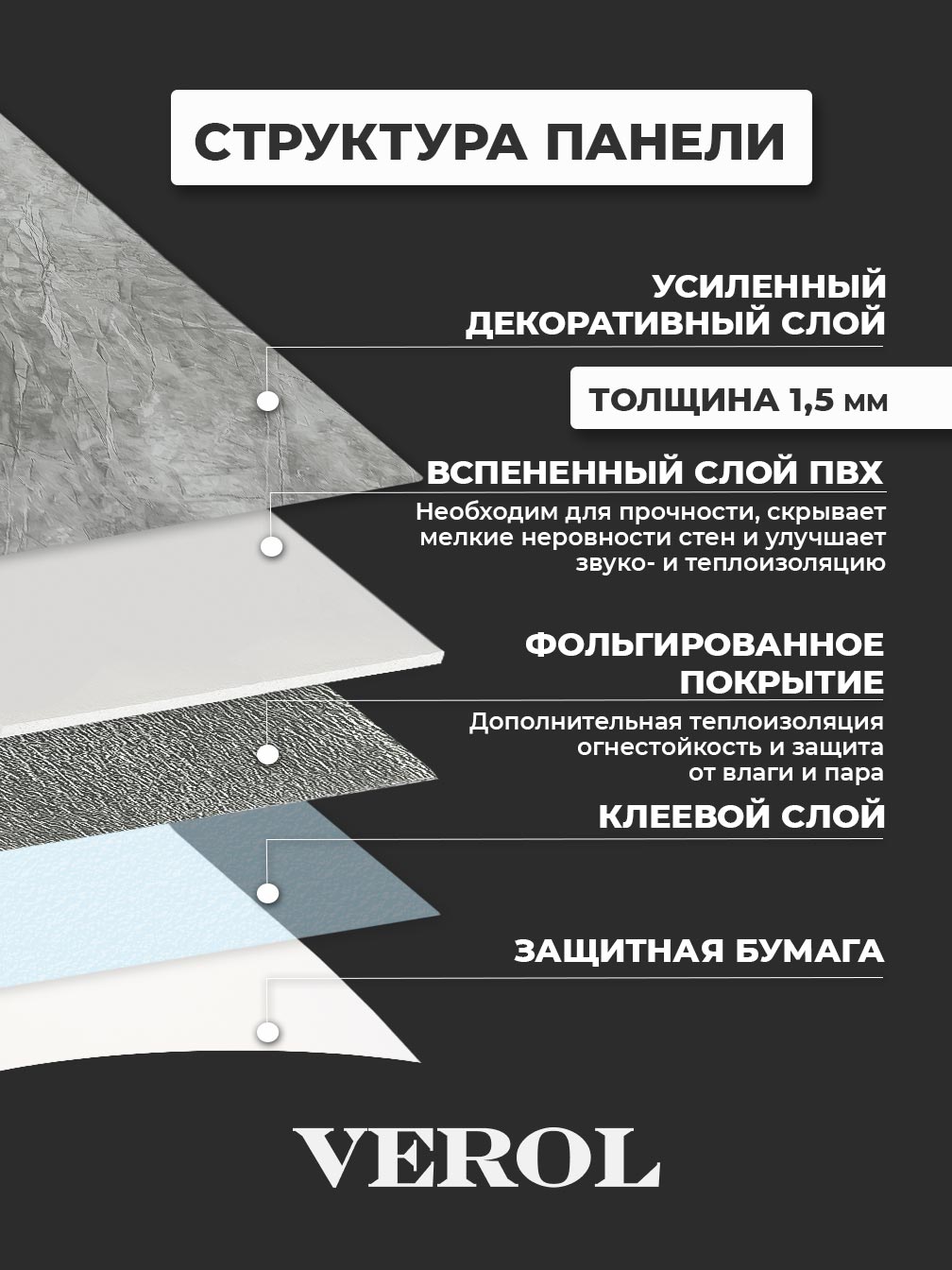 Самоклеящаяся панель "Текстура. Камень", 116*300 см, серый