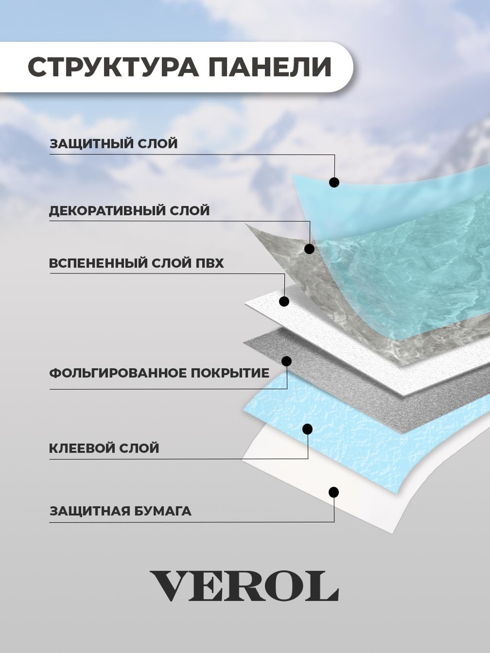 Самоклеящаяся панель "Текстура. Камень", 30*60 см, 18 шт., серый