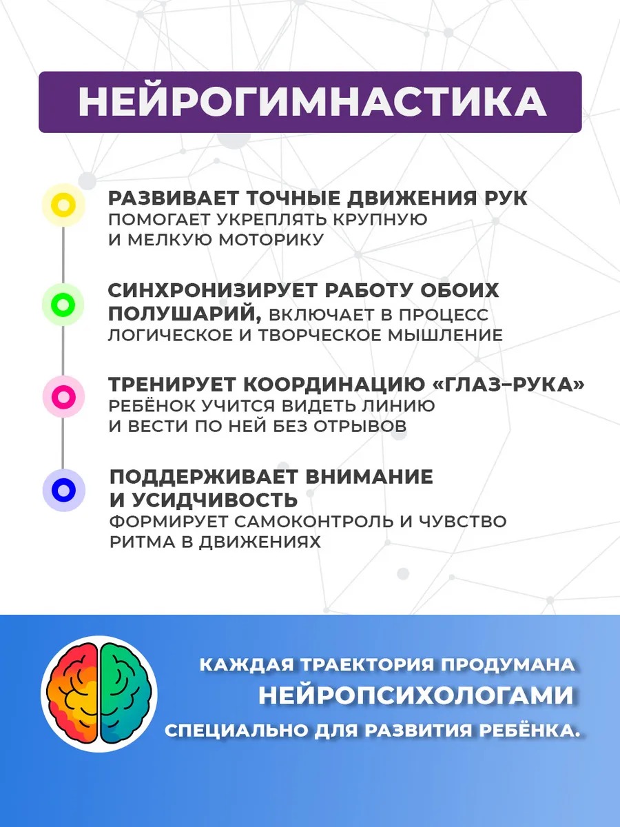 Интерьерная наклейка-нейротренажер, матовая, разноцветный